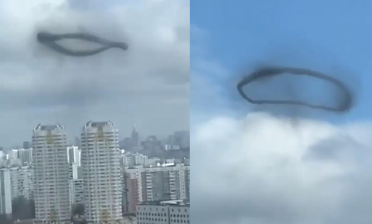 En VIDEO: extraño anillo negro sobre el cielo de Moscú desconcertó a los rusos