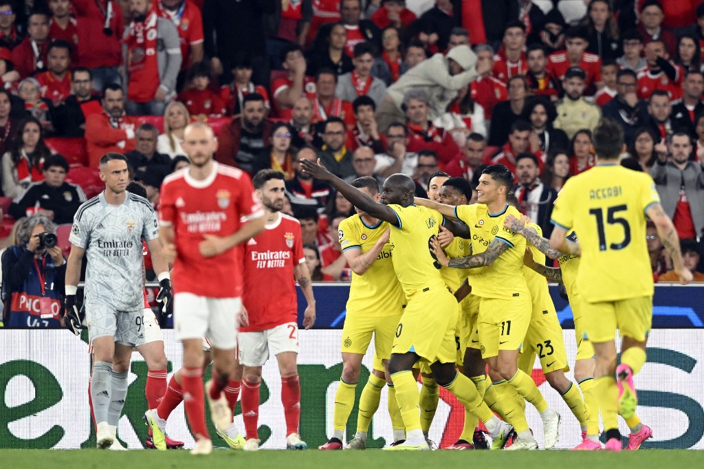 Inter de Milán se impuso ante el Benfica y ve encarrilado su pase a semifinales de Champions