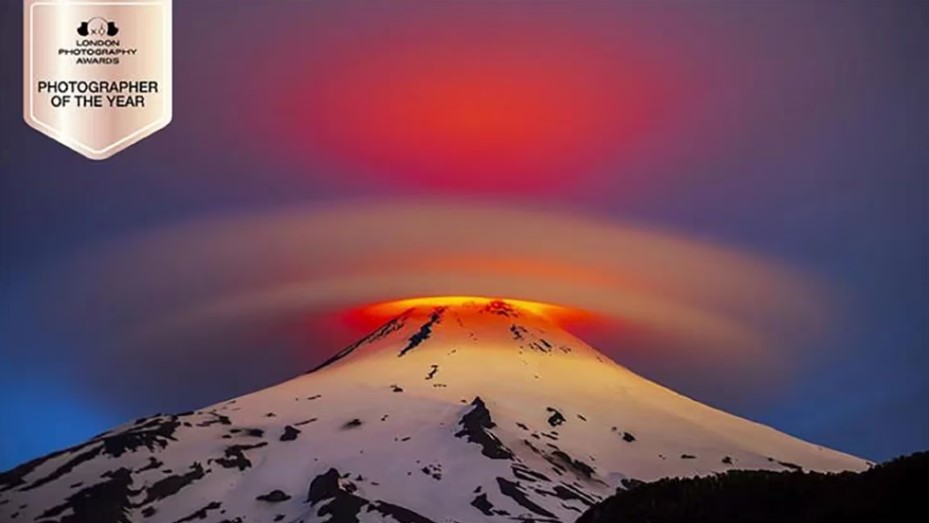 Ganador de un prestigioso concurso de fotografía pasó 15 noches debajo de un volcán para lograr captar una impactante imagen