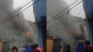 Reportan fuerte incendio de una vivienda en La Vega este #30May (VIDEO)