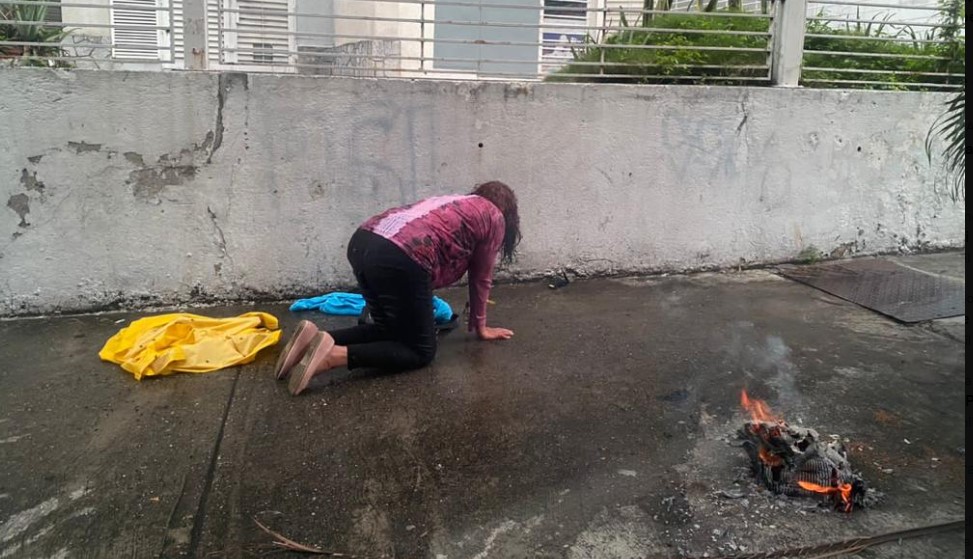 Abejas enfurecidas enviaron al hospital a una mujer en Caracas este #5Jun (VIDEO)