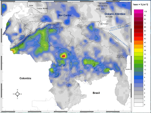 Inameh prevé nubosidad y lluvias en varias áreas de Venezuela este #30Ago