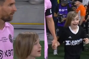 La expresión de un niño con Lionel Messi durante la final de la Leagues Cup que conquistó a todos (VIDEO)