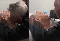 “Allá nos vemos”: pareja de abuelitos conmovió las redes al despedirse tras 73 años de casados (VIDEO)