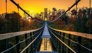 El puente colgante de madera más largo del mundo está en EEUU: cruzarlo demora hasta dos horas
