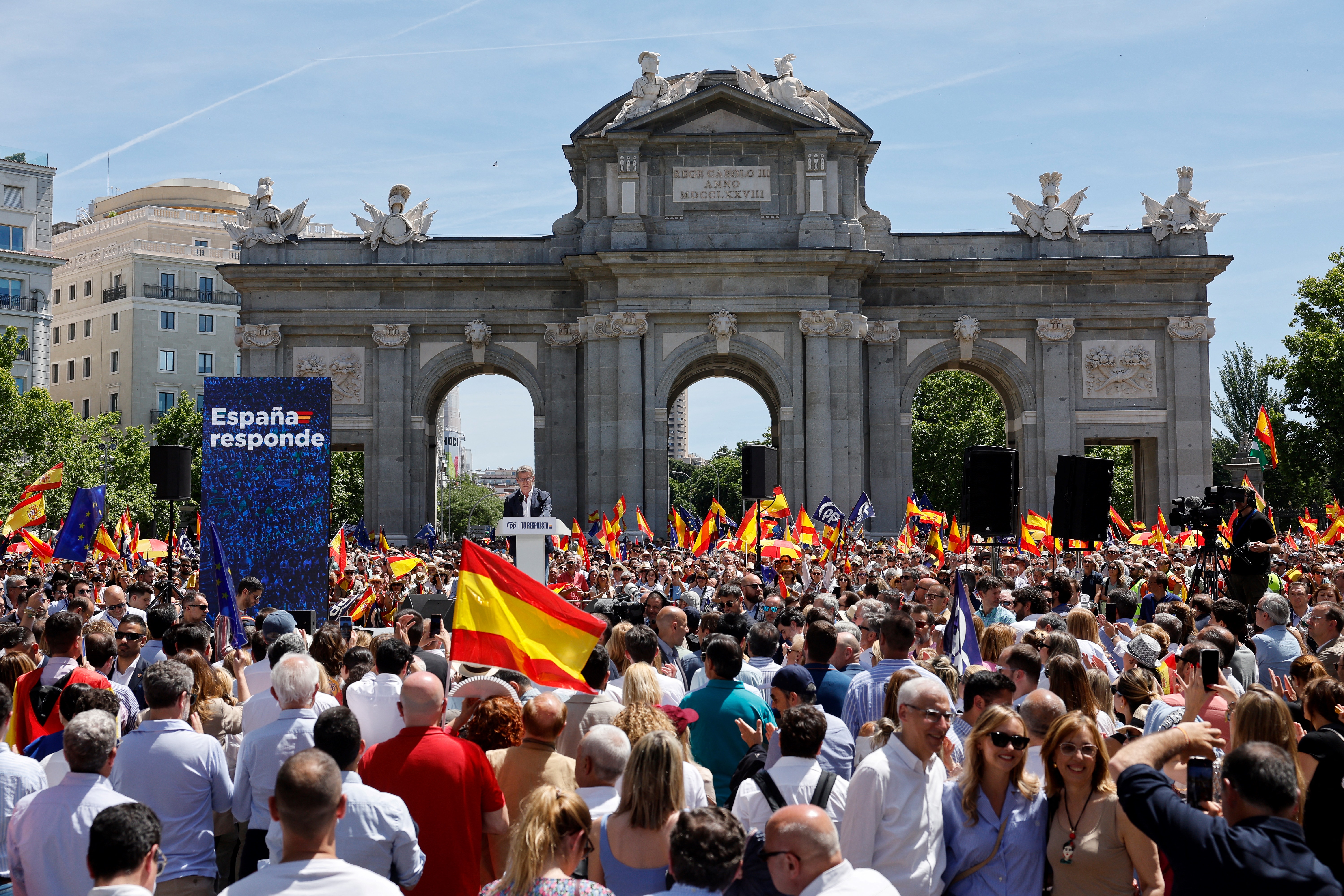 La oposición sale a las calles de Madrid contra Pedro Sánchez y la amnistía