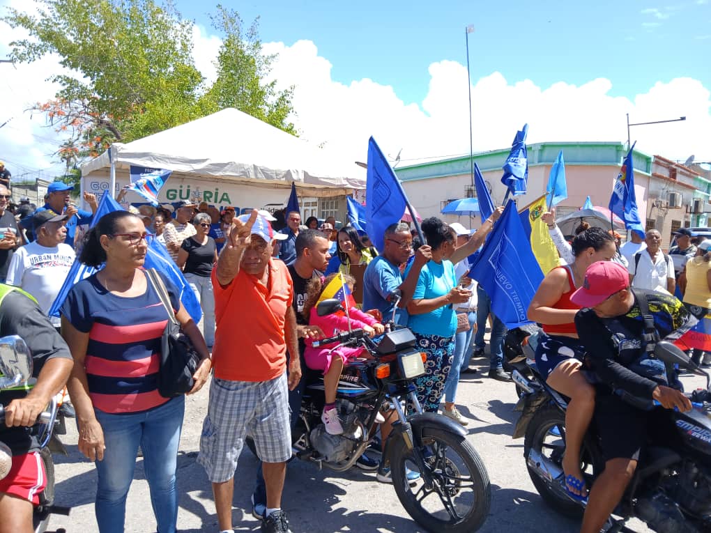 Pobladores de Güiria en Sucre marcharon para respaldar la candidatura presidencial de Edmundo González