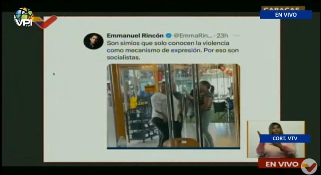 Jorge Rodríguez responde a Emmanuel Rincón y lo tilda de “simio fascista”