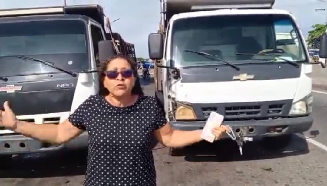 Camiones retenidos en acto de Edmundo González y María Corina Machado en Barinas fueron trasladados a Caracas