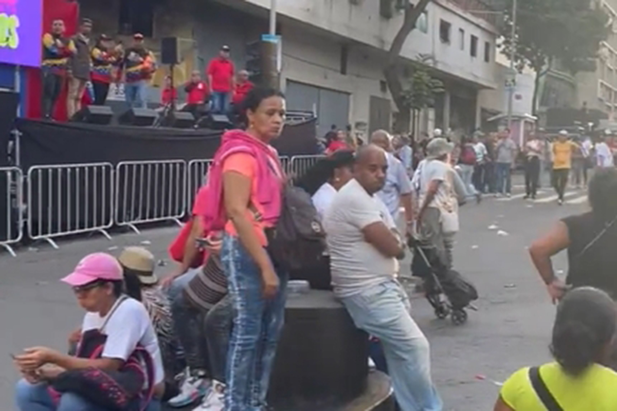 Más asfalto que chavistas: adeptos le “dejaron el pelero” a Maduro en el centro de Caracas (VIDEO)