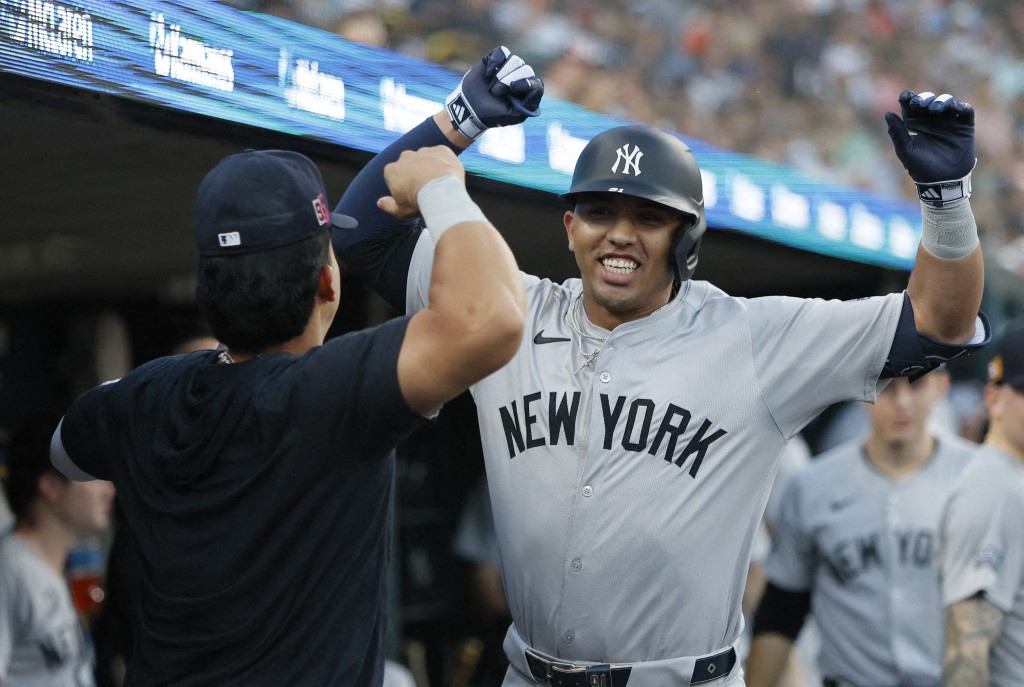 Yankees blanquearon a los Tigres con TABLAZO del venezolano Oswald Peraza (Video)