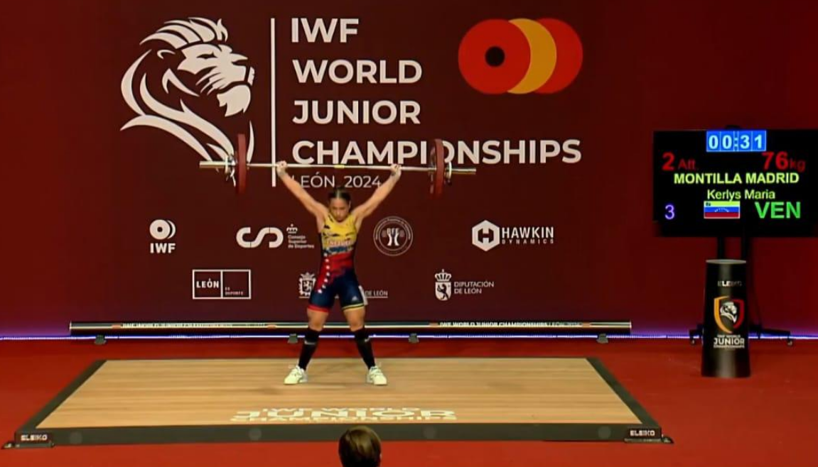 La venezolana Kerlys Montilla ganó bronce en campeonato mundial junior de levantamiento de pesas